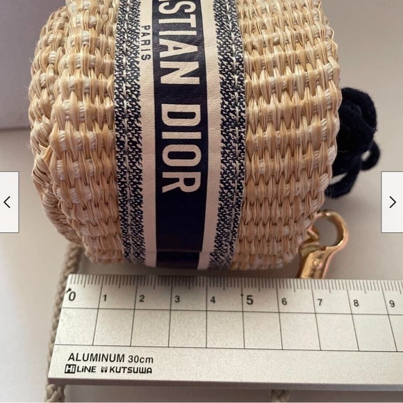 Christian Dior Straw pouch mini shoulder bag VIP Limited New Rare CD - Picture 3 of 14